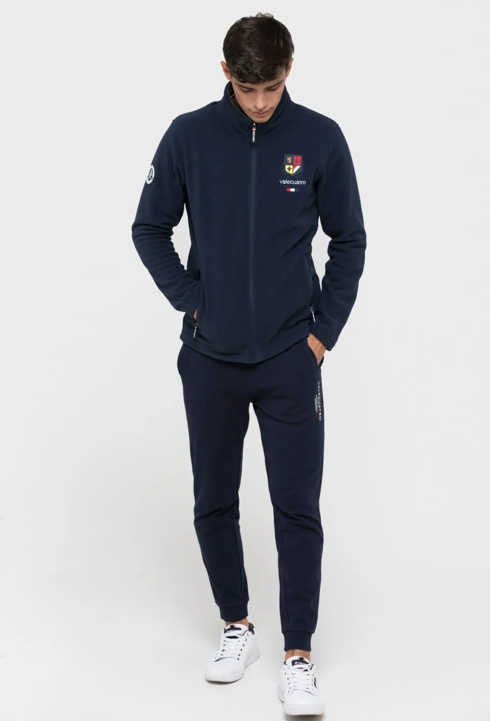Chaqueta polar modelo escudo azul marino