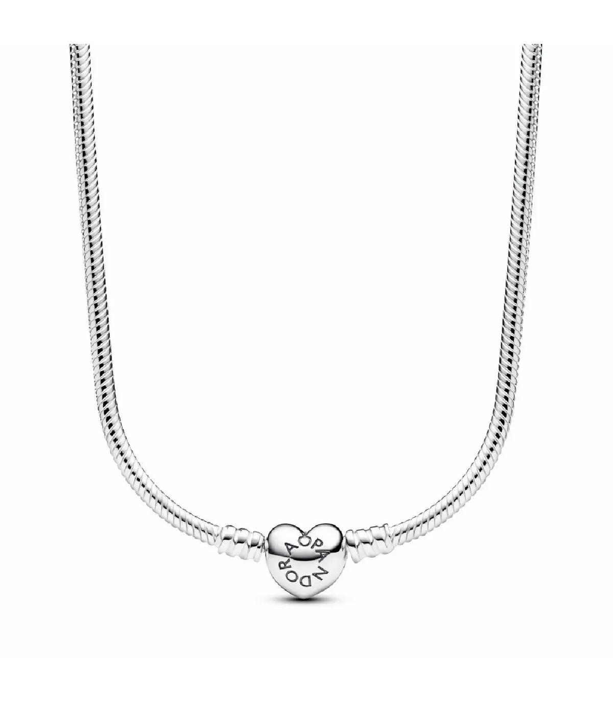 COLLAR PANDORA MOMENTS CADENA DE SERPIENTE CON CIERRE DE CORAZóN  393091C00