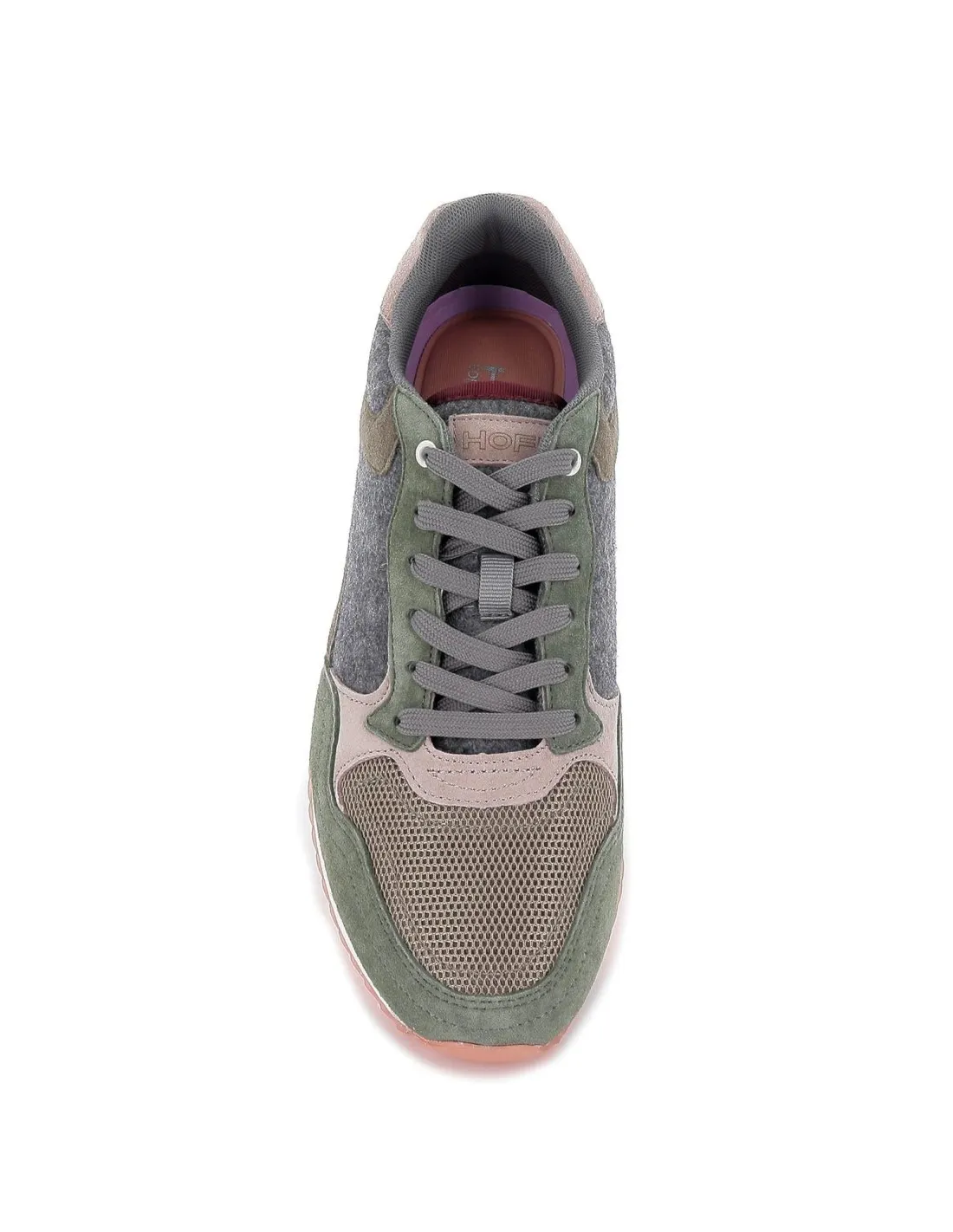 Deportiva urbana de piel multicolor gris para hombre HOFF