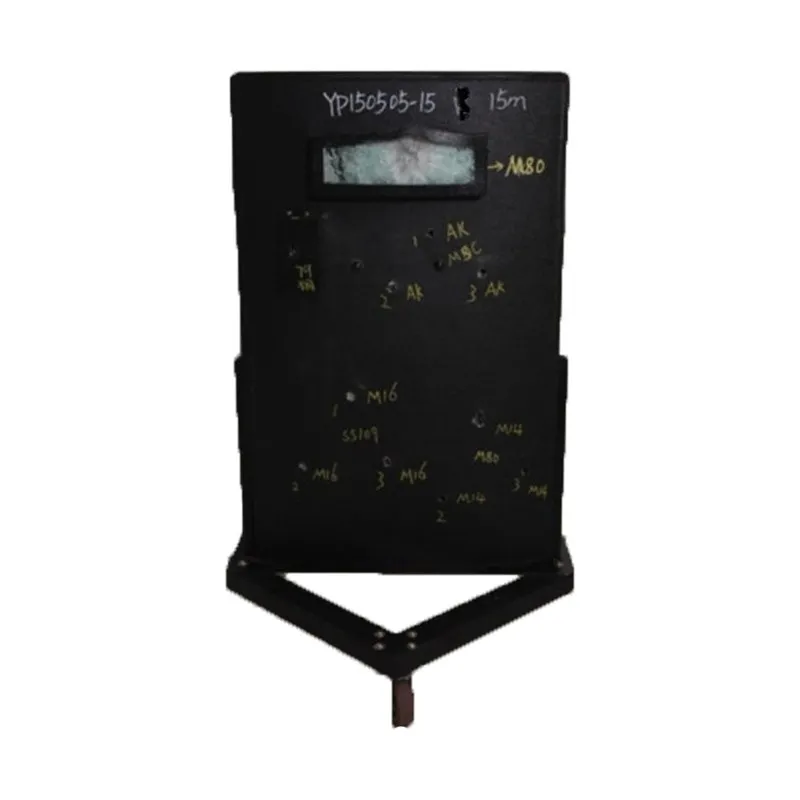 ESCUDO BALISTICO 1250x600mm. NIJ IV CON VENTANA  + ILUMINACION LED + RUEDAS