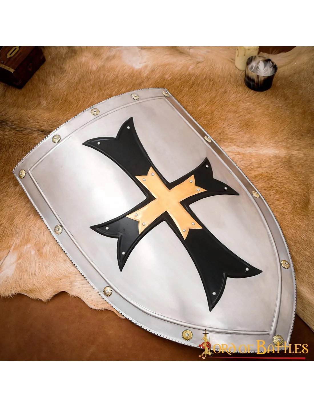 Escudo Caballeros de las Cruzadas en acero