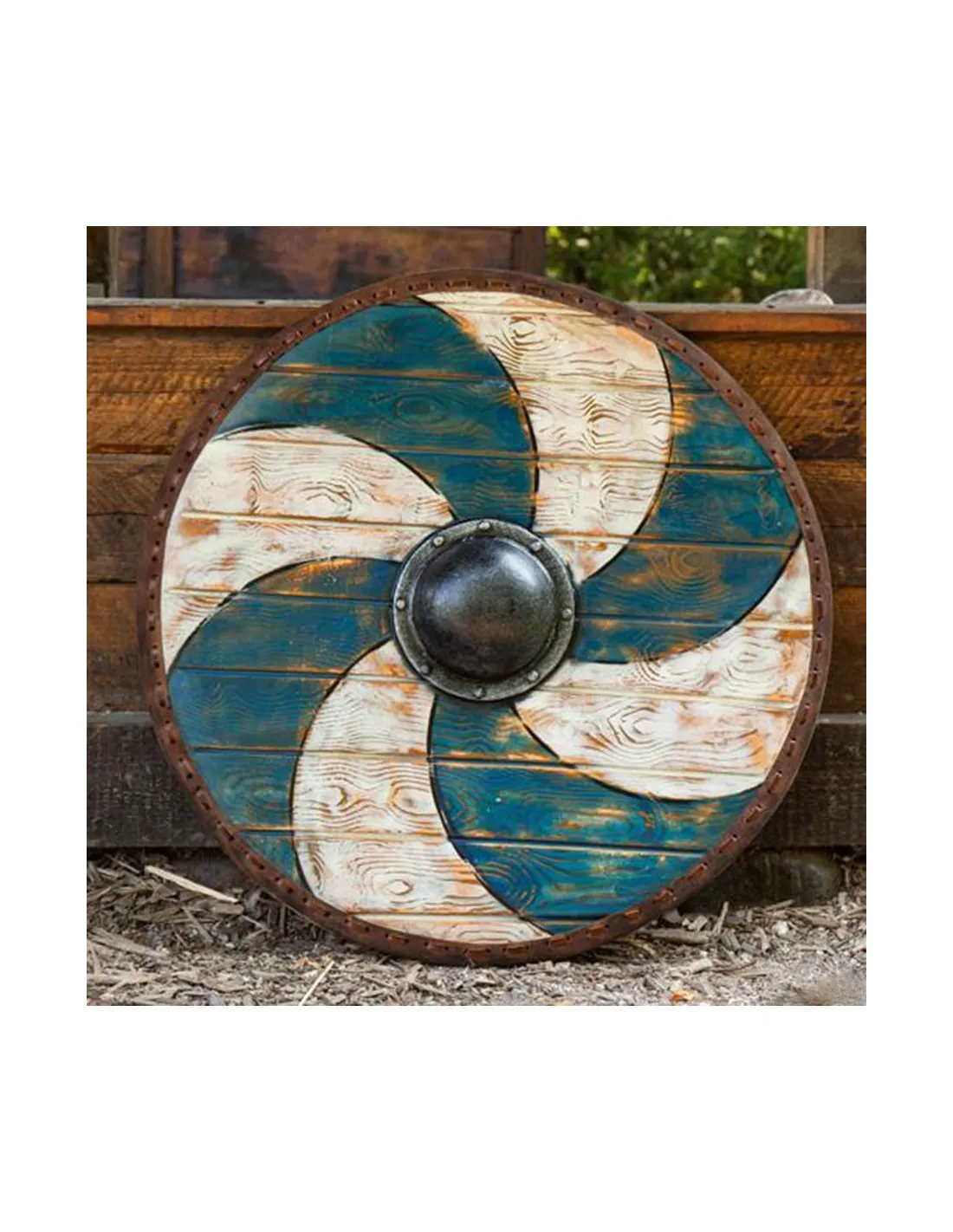ESCUDO CELTA THEGN AZULBLANCO EN LáTEX, 70 CMS.