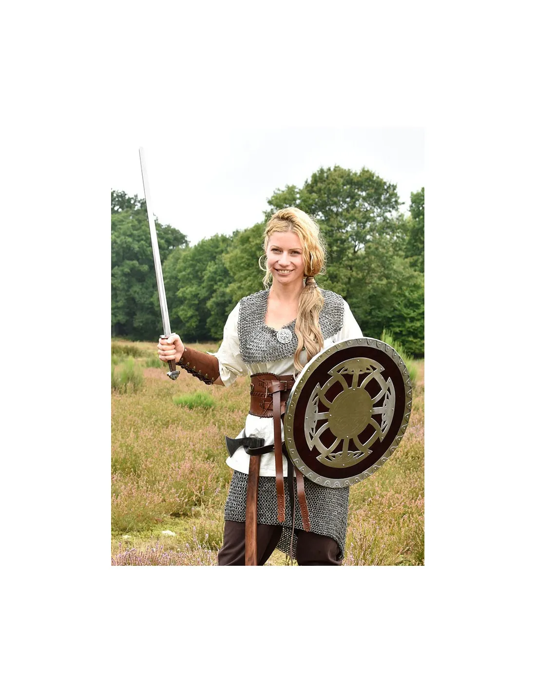 Escudo vikingo madera y acero