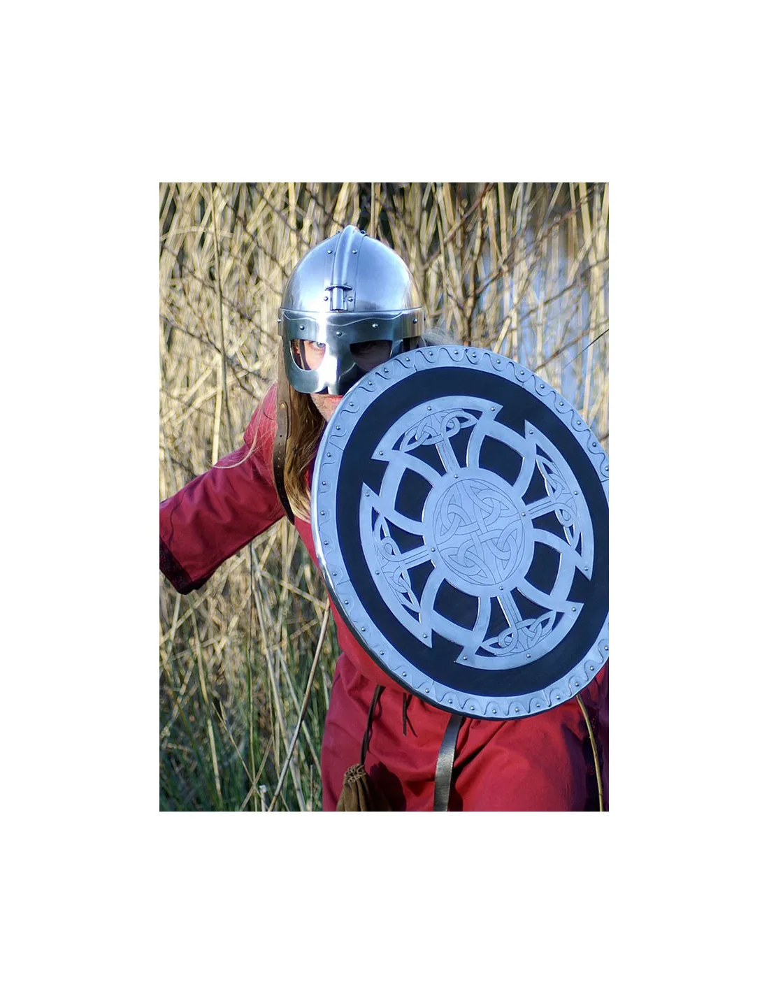 Escudo vikingo madera y acero