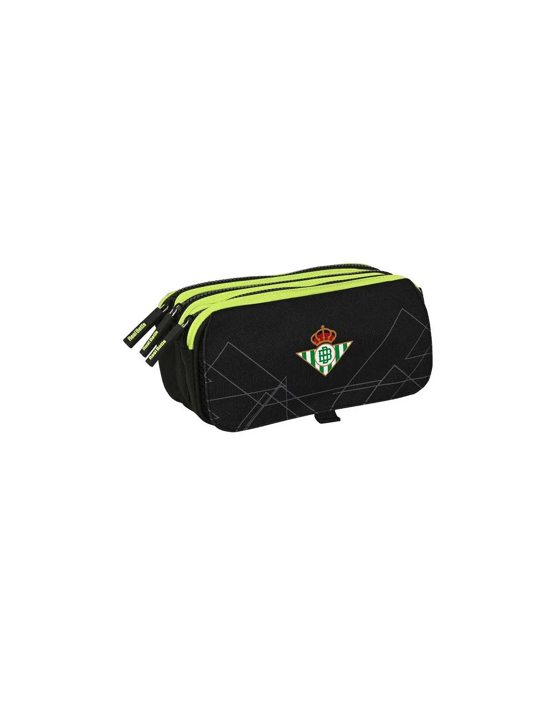 Estuche Real Betis Balompié triple con bolsillo auxiliar