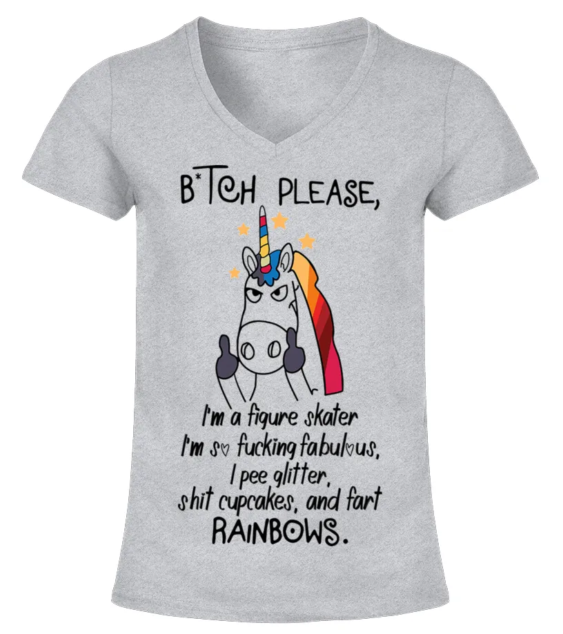 Fabulous figure skater Camiseta cuello pico Mujer
