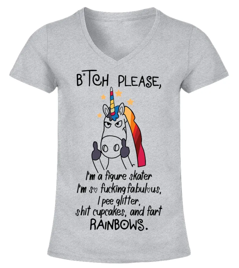 Fabulous figure skater Camiseta cuello pico Mujer