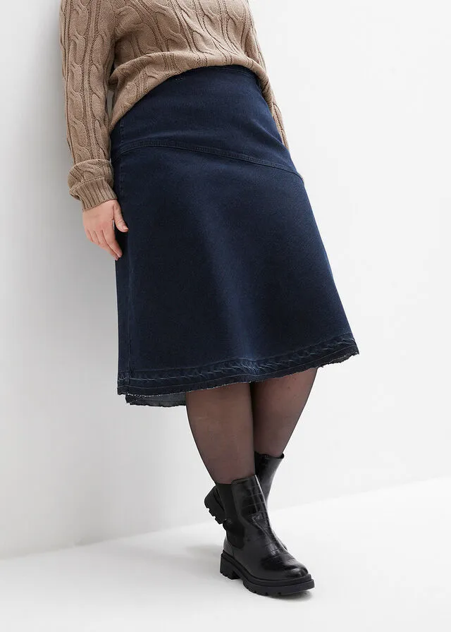 Falda vaquera denim negro