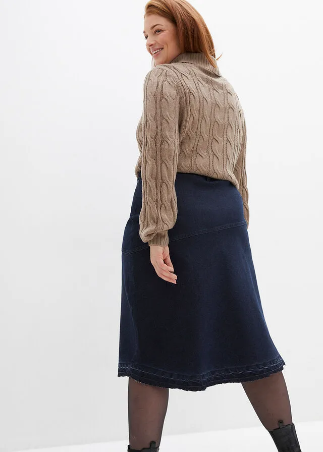 Falda vaquera denim negro