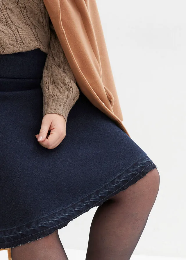 Falda vaquera denim negro