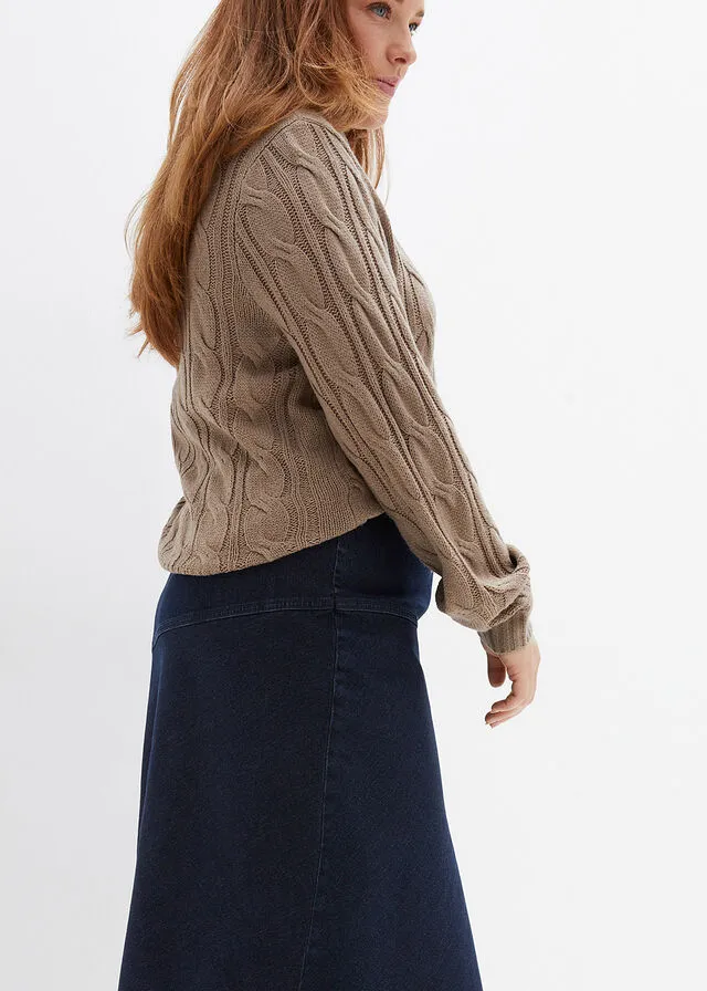 Falda vaquera denim negro