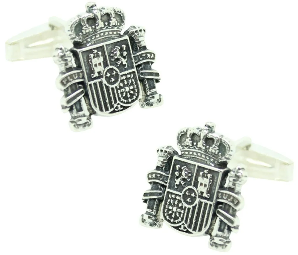 Gemelos para camisa Escudo de España Plata 925