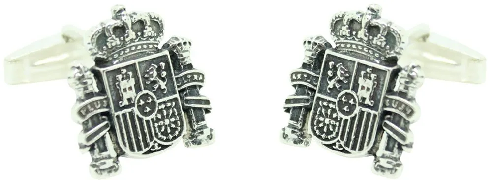 Gemelos para camisa Escudo de España Plata 925