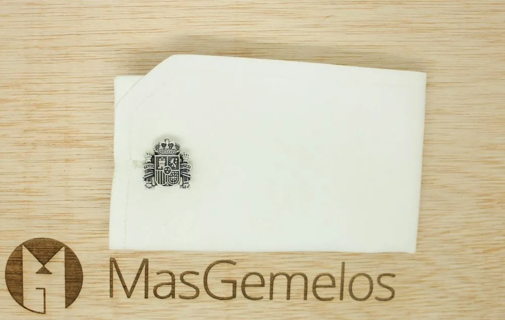 Gemelos para camisa Escudo de España Plata 925