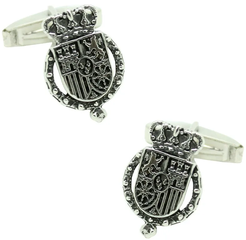 Gemelos para camisa Escudo Felipe VI Plata 925 PREMIUM