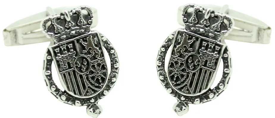 Gemelos para camisa Escudo Felipe VI Plata 925 PREMIUM