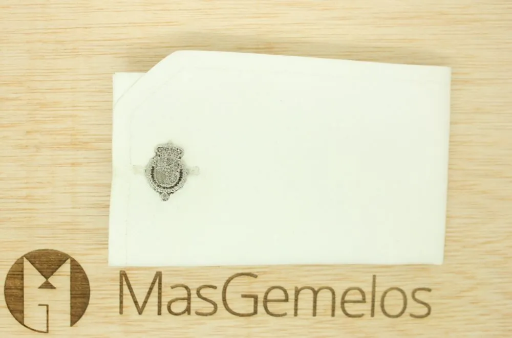 Gemelos para camisa Escudo Felipe VI Plateado