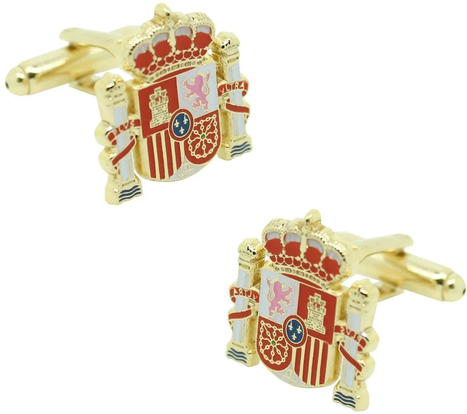 Gemelos para camisa escudo Oficial España golden