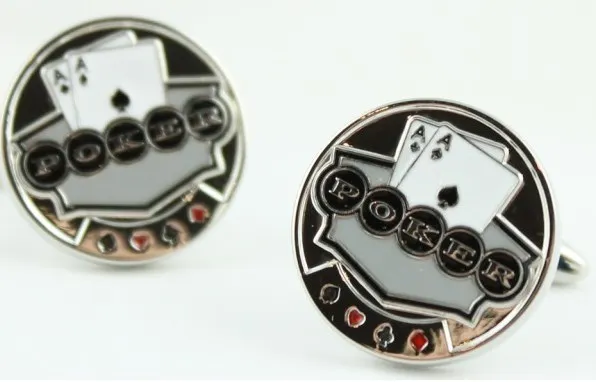Gemelos para camisa Poker escudo