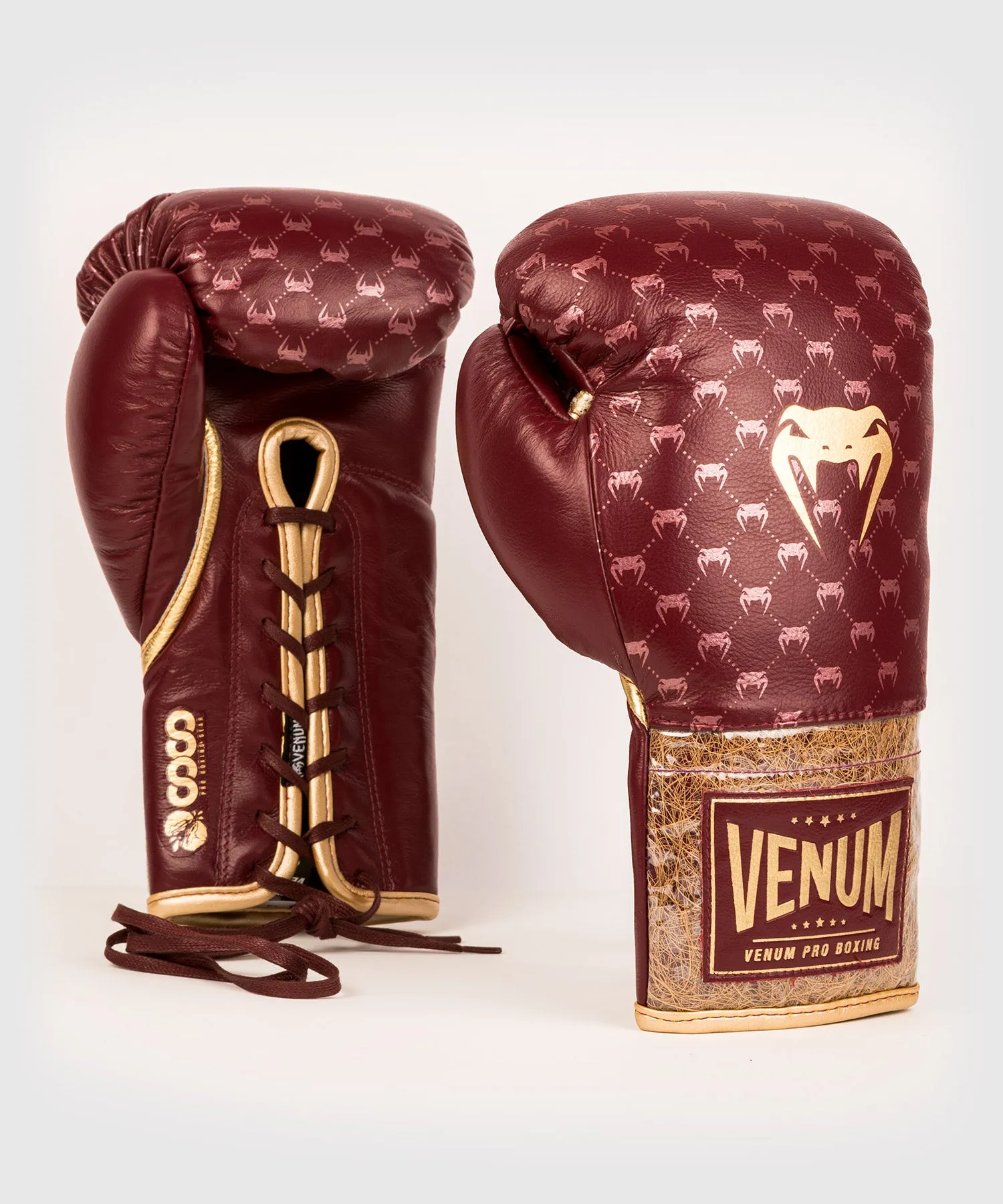 GUANTES DE BOXEO VENUM COCO MONOGRAM PRO   ROJO GRANATE