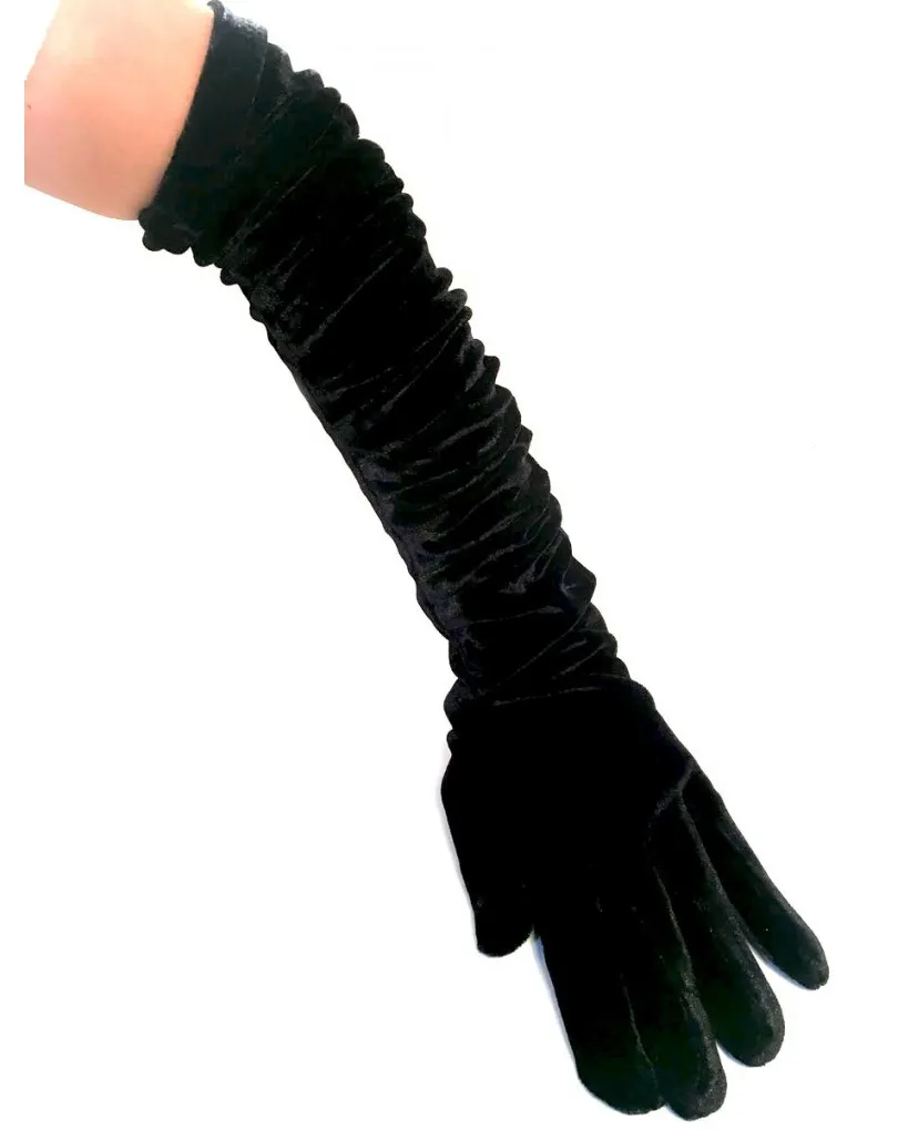 GUANTES LARGOS NEGROS