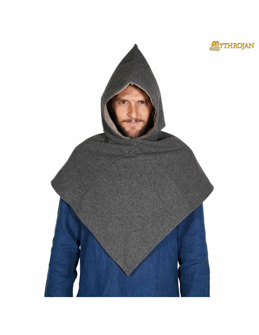 Gugel vikingo lana modelo Skjoldehamn, color gris