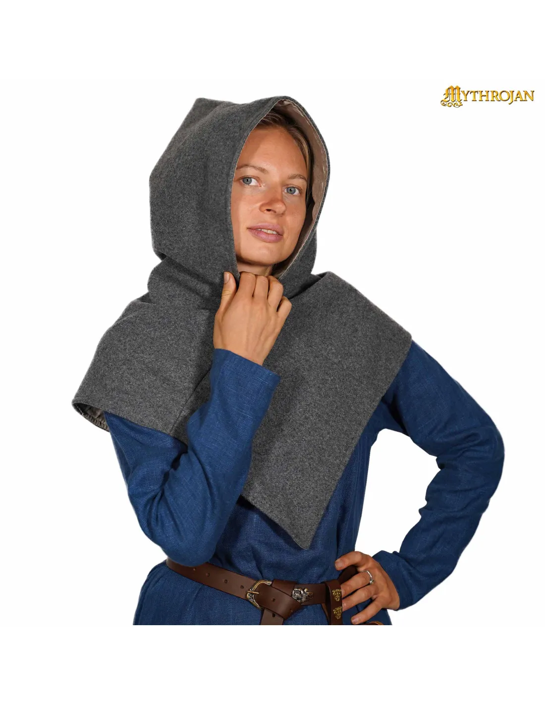 Gugel vikingo lana modelo Skjoldehamn, color gris