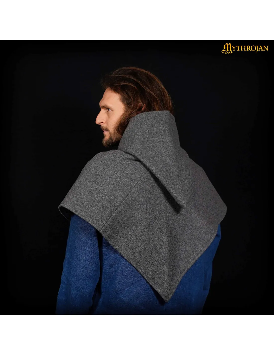 Gugel vikingo lana modelo Skjoldehamn, color gris