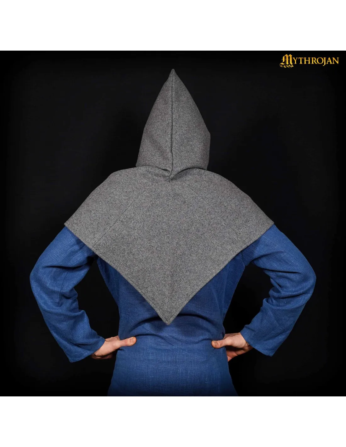 Gugel vikingo lana modelo Skjoldehamn, color gris