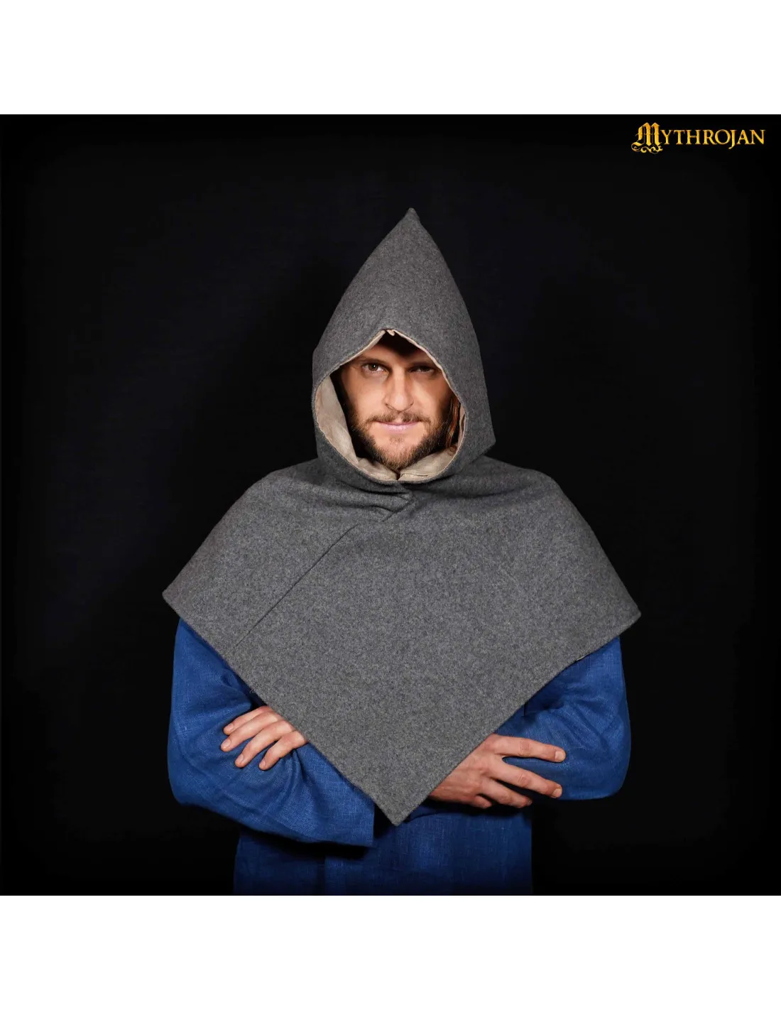 Gugel vikingo lana modelo Skjoldehamn, color gris
