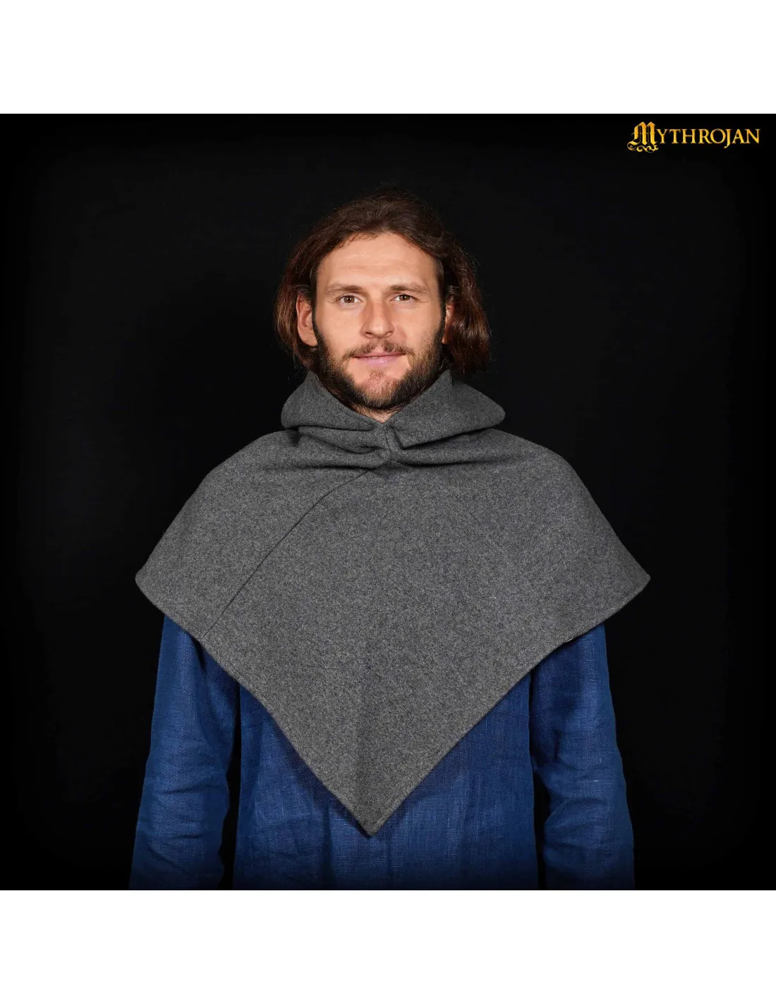 Gugel vikingo lana modelo Skjoldehamn, color gris