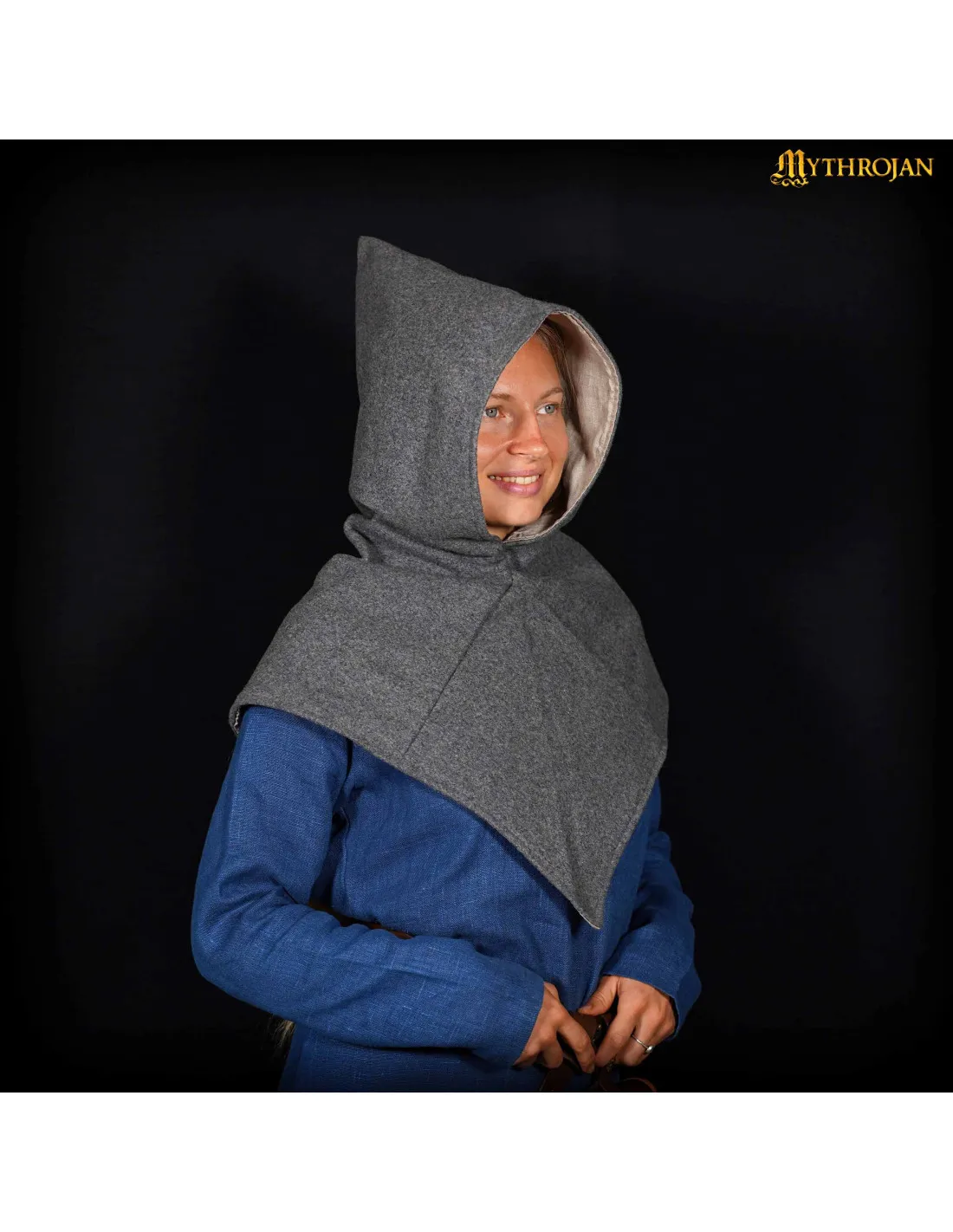 Gugel vikingo lana modelo Skjoldehamn, color gris