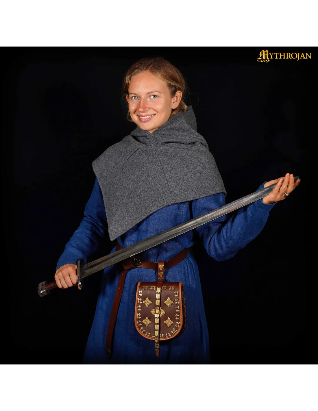 Gugel vikingo lana modelo Skjoldehamn, color gris