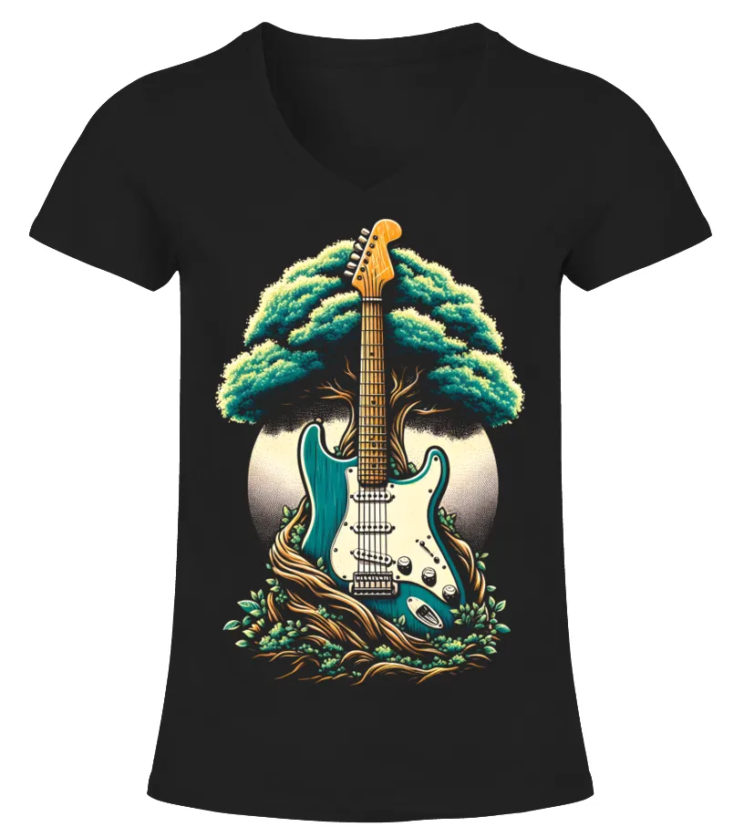 GUITARTREE V1 CAMISETA CUELLO PICO MUJER
