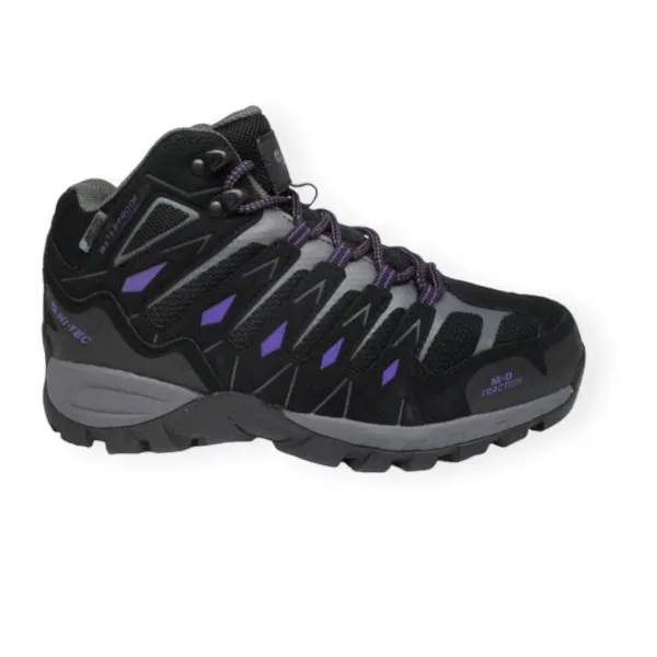 HITEC CORZO MID WP WOMEN BLACK CHARCOAL BERRY