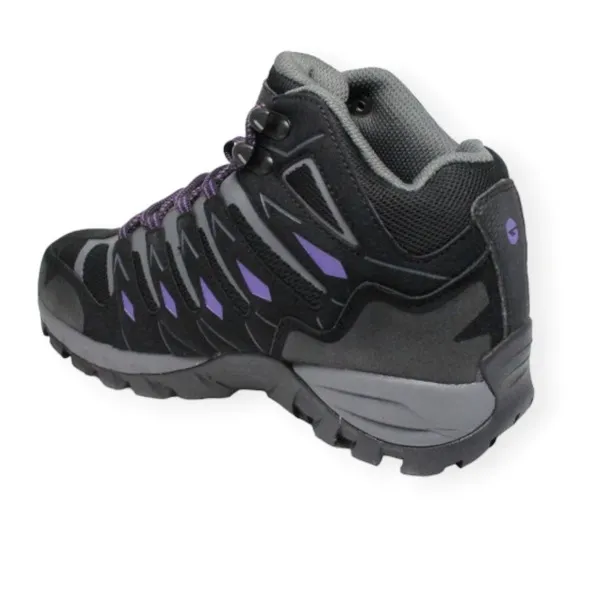 HITEC CORZO MID WP WOMEN BLACK CHARCOAL BERRY