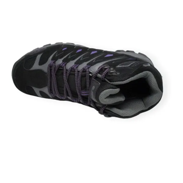 HITEC CORZO MID WP WOMEN BLACK CHARCOAL BERRY