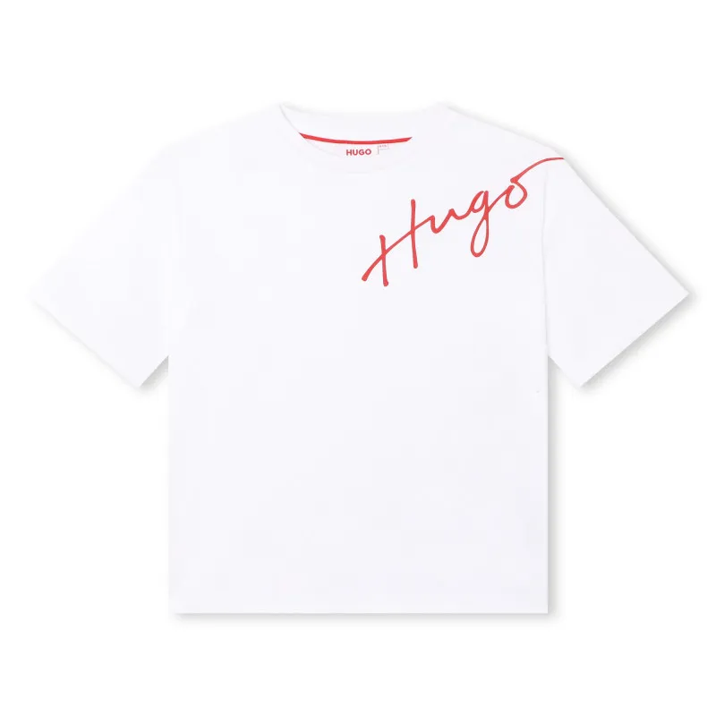 HUGO Camiseta con logo de firma