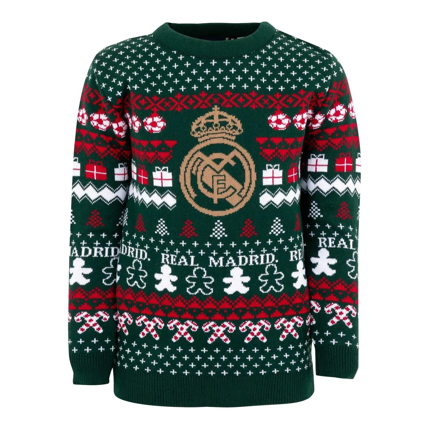Jersey Navideño Niño Escudo Verde/Multicolor
