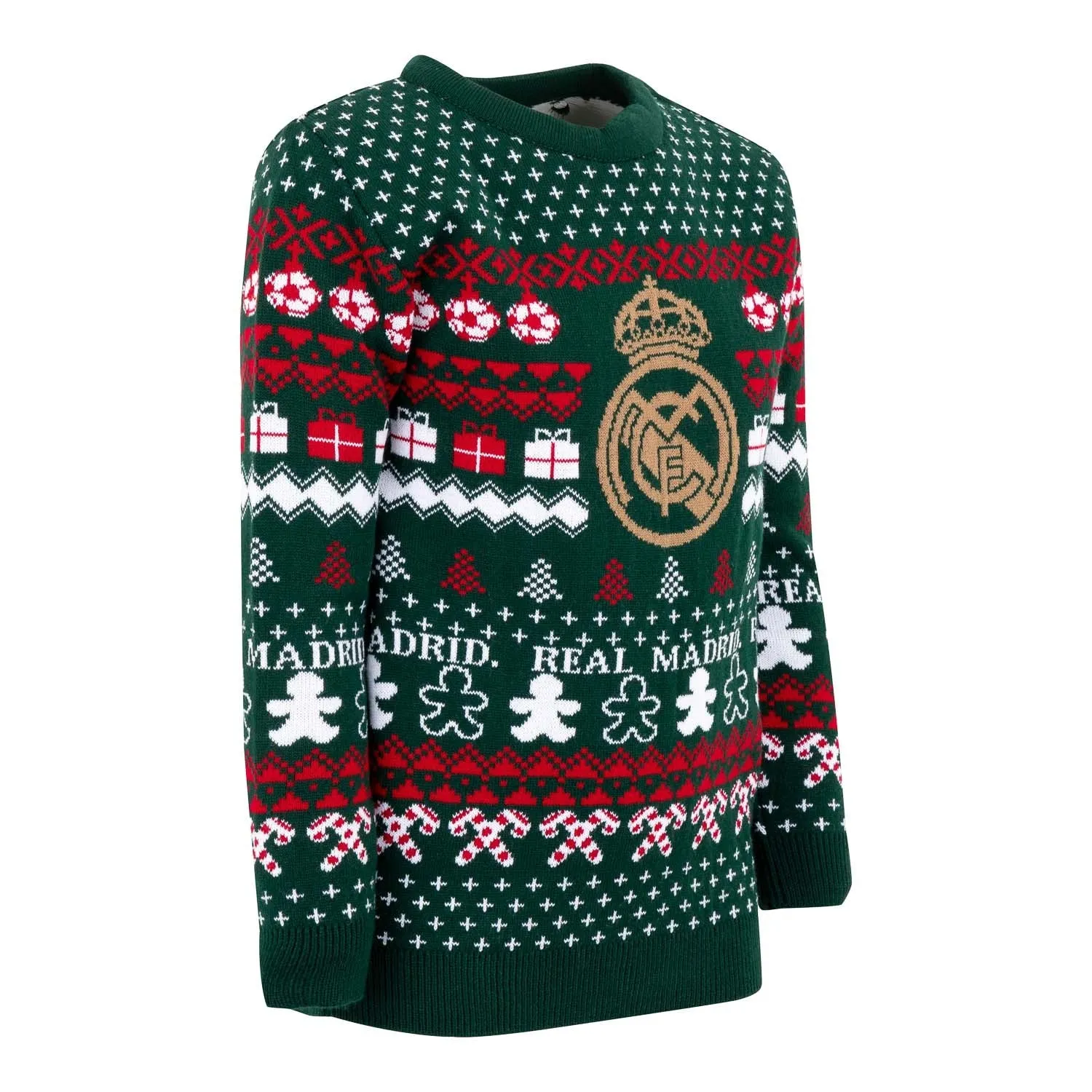 Jersey Navideño Niño Escudo Verde/Multicolor