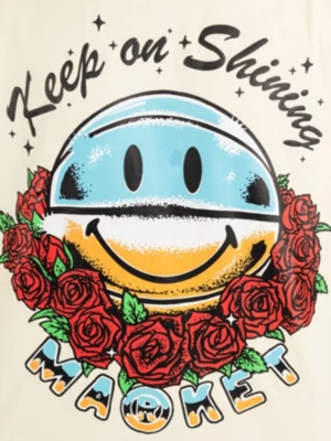 Market Smiley Keep On Shining Camiseta