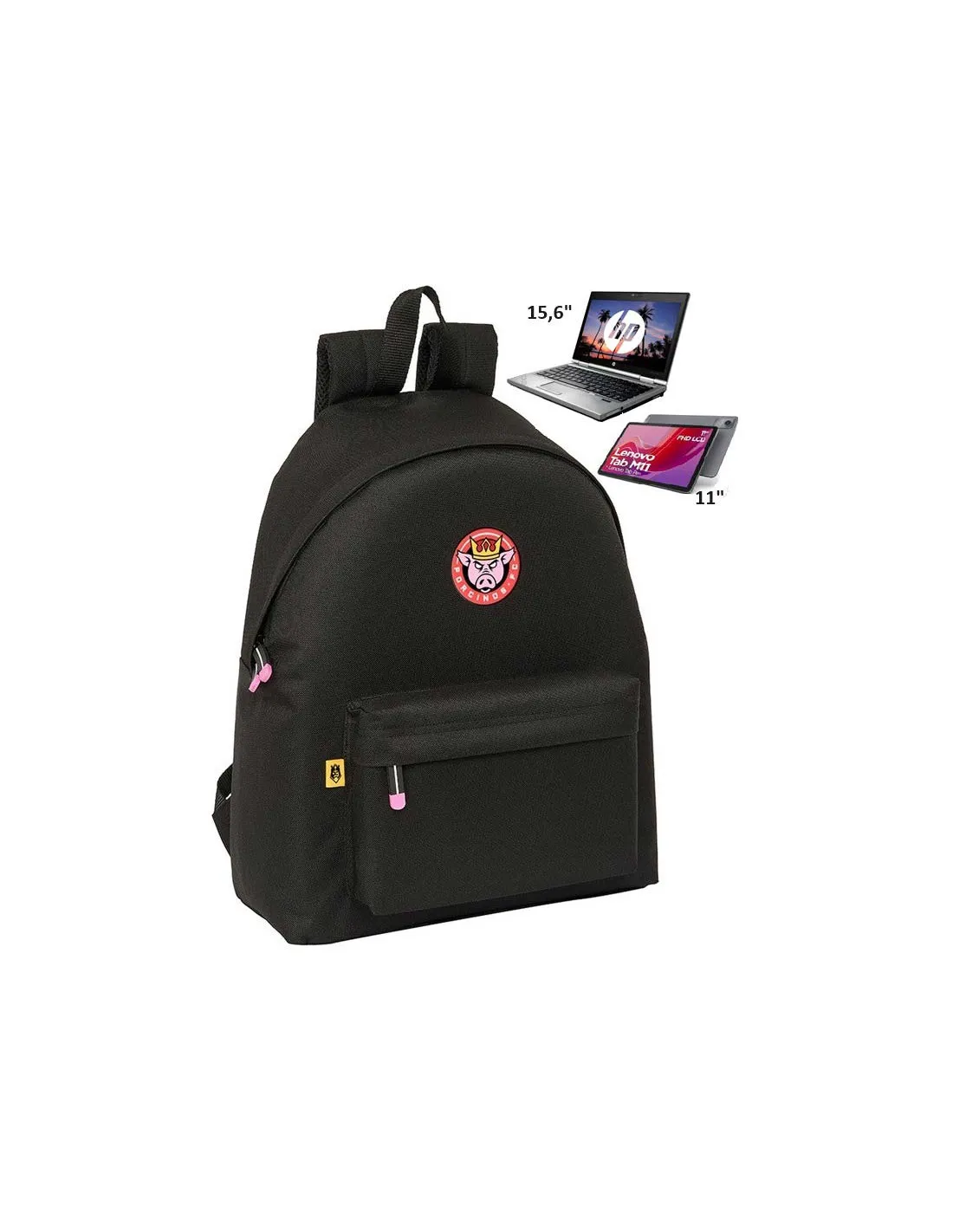 Mochila doble Porcinos FC para portátil 15,6 y Tablet 11