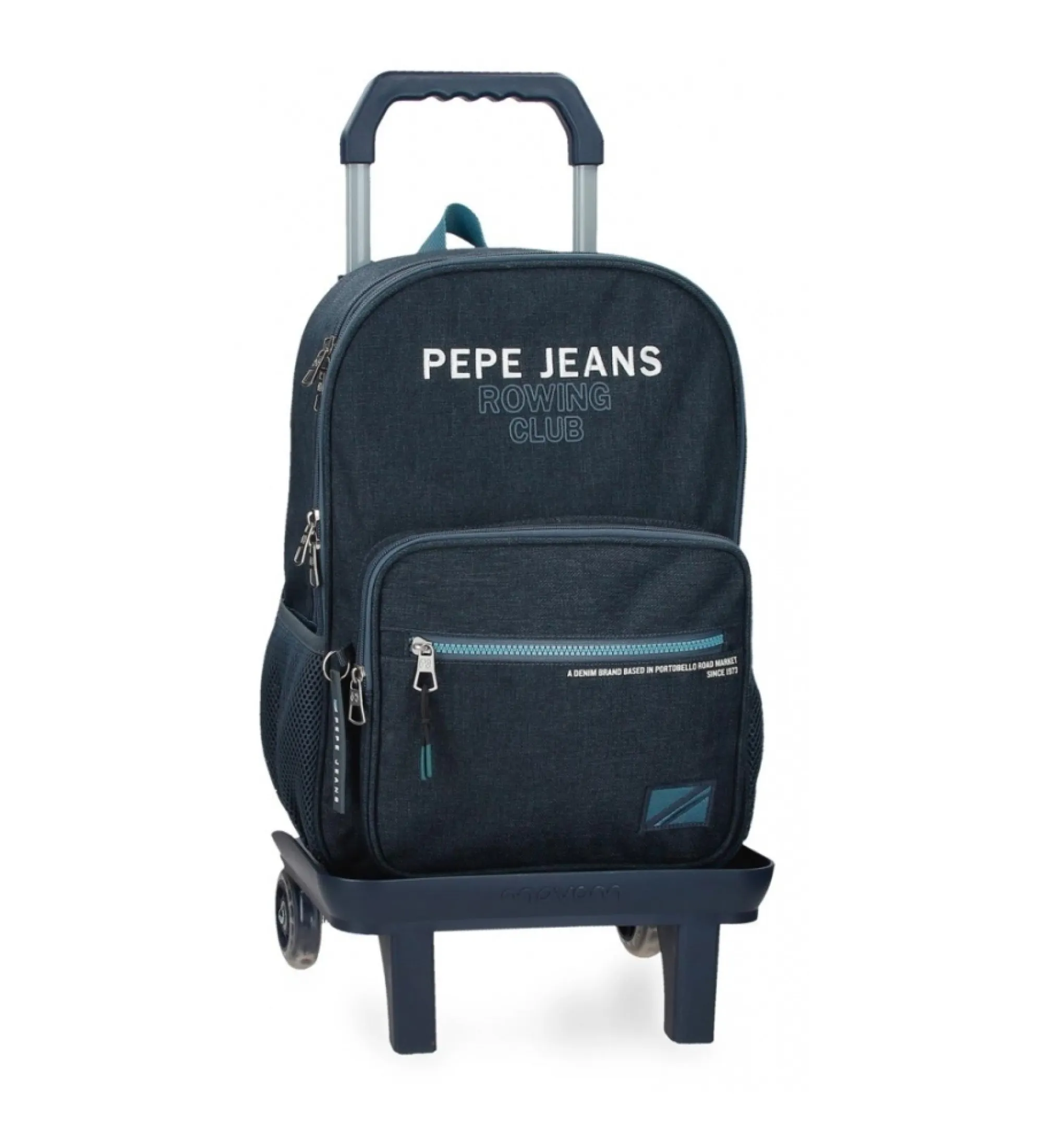Mochila dos compartimentos Edmon 40 cm con carro marino