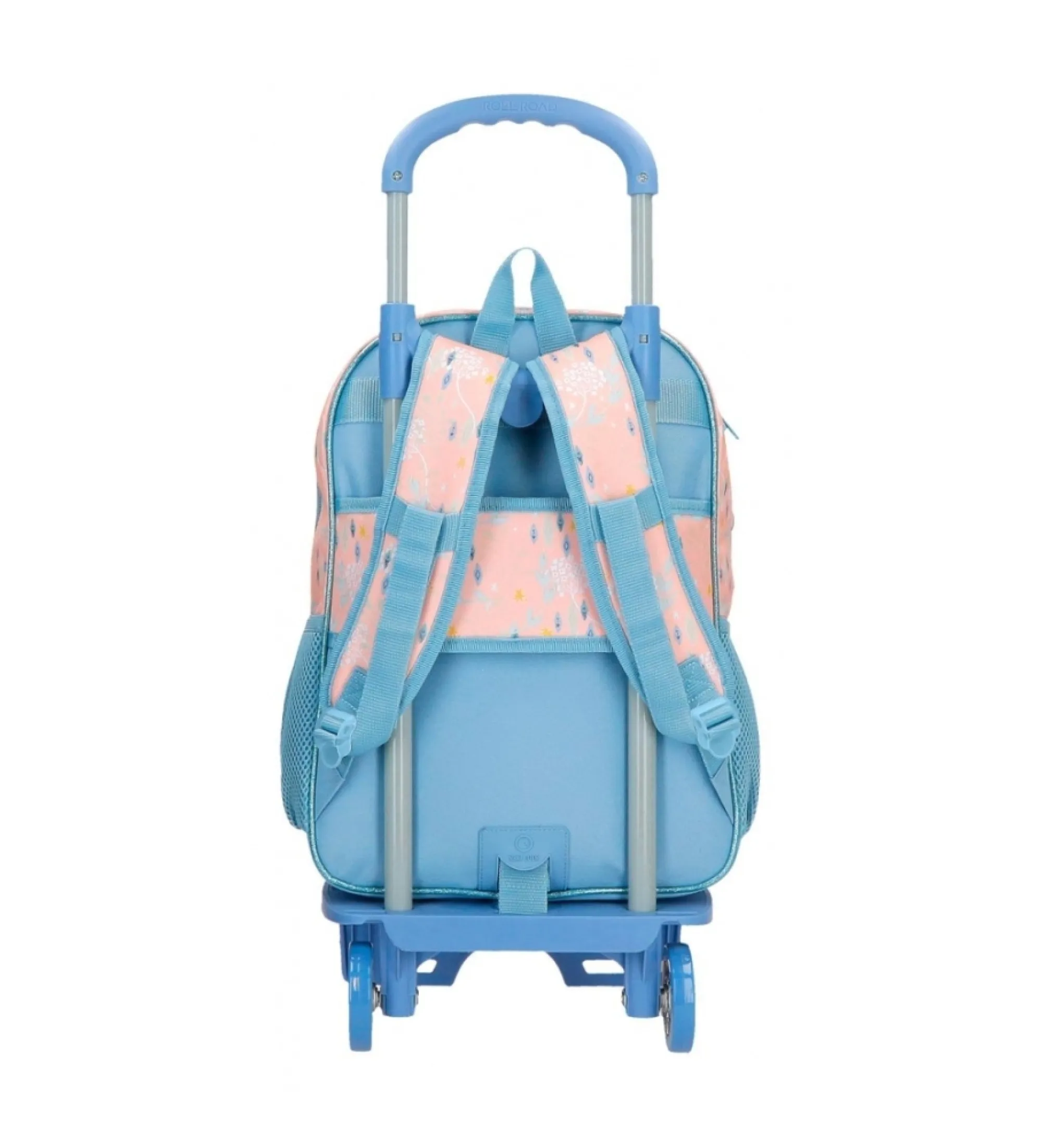 Mochila Frozen Believe in the journey dos compartimentos con carro azul