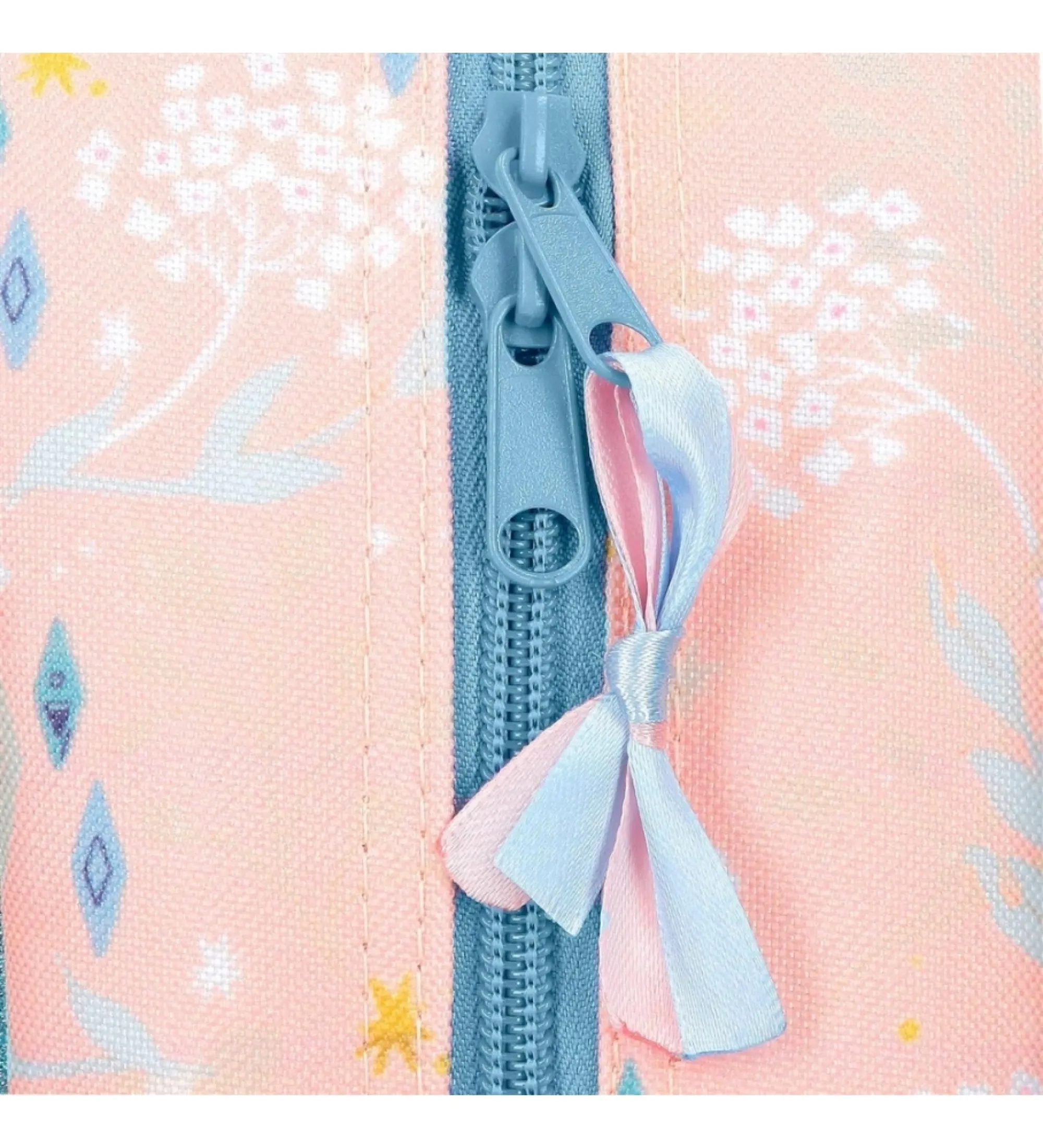 Mochila Frozen Believe in the journey dos compartimentos con carro azul