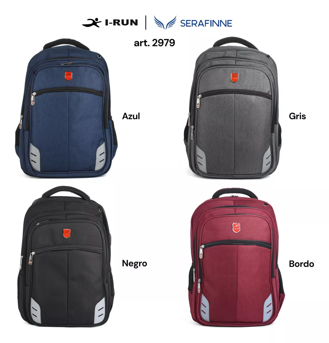 Mochila Hombre Urbana Reforzado Importado Irun 2979