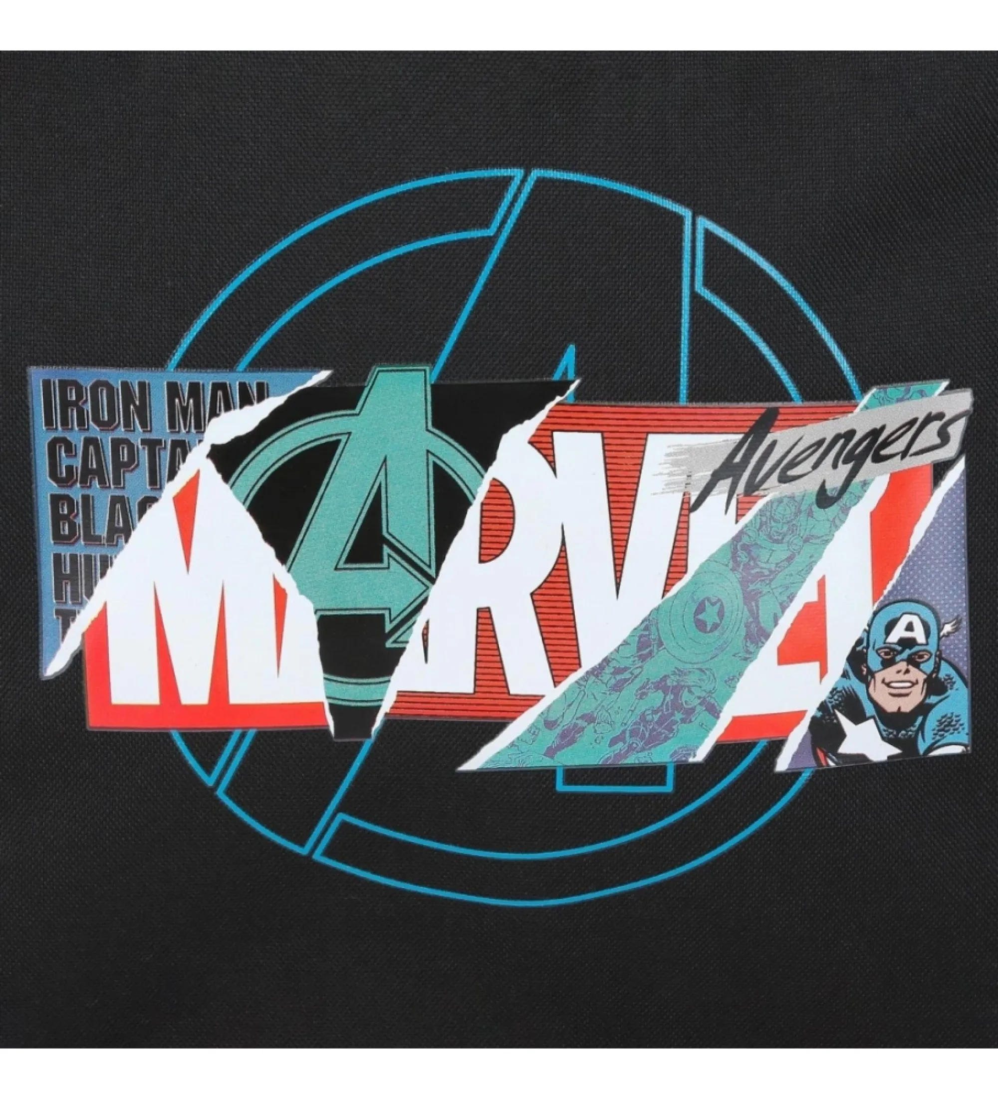 Mochila Marvel Shield dos compartimentos con carro negro