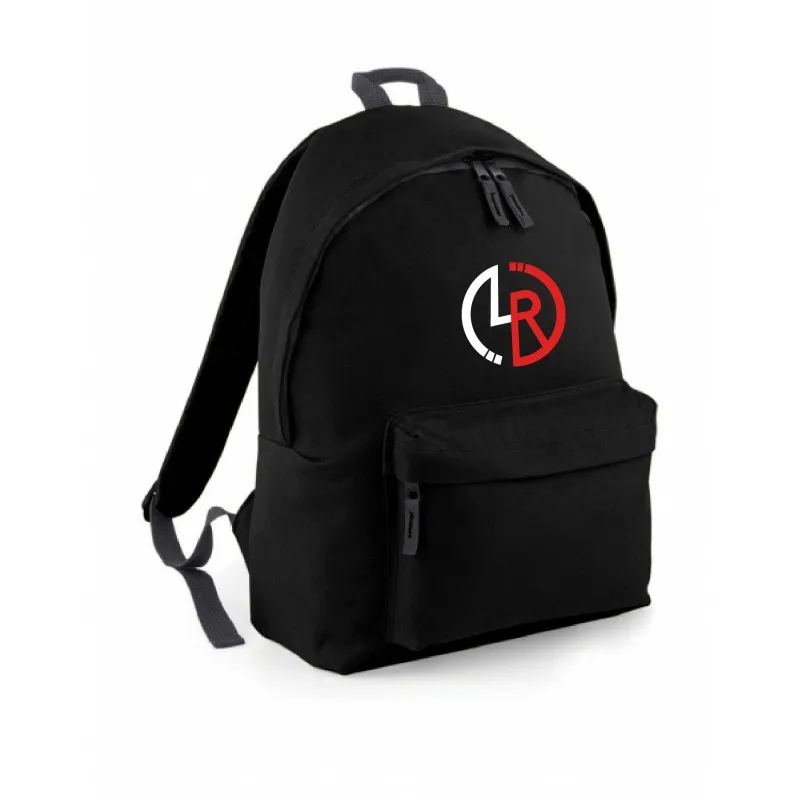 MOCHILAS NEGRAS  LR BLANCO ROJO