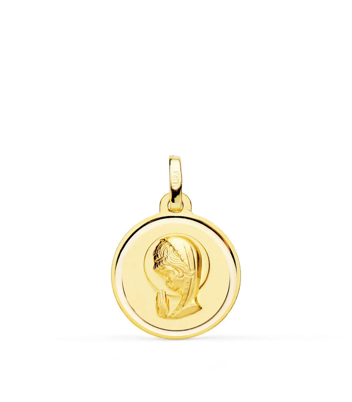 Médaille Vierge biseau 18 K 16mm