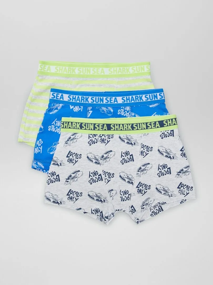 PACK DE 3 BOXERS ELáSTICOS  AZUL